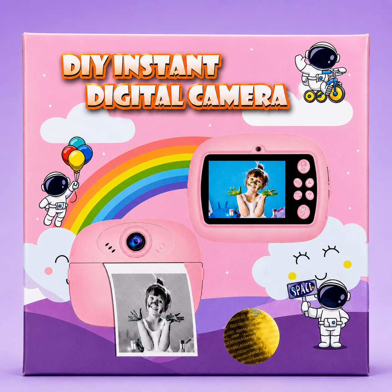 DIY Instant Digital Camera for Kids with Print Function