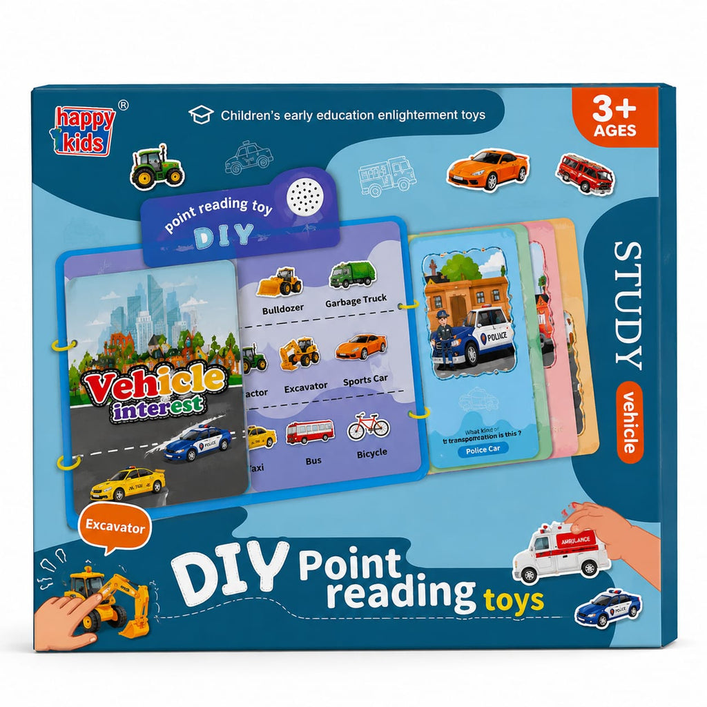 DIY Point Reading Toys – Vehicle Learning Book for Kids