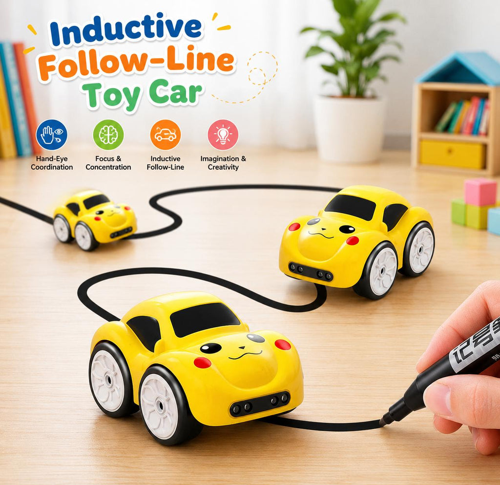 Magic Induction Follow Line RC Car Toy for Kids | 4 Modes Smart Interactive Toy Car with Remote Control