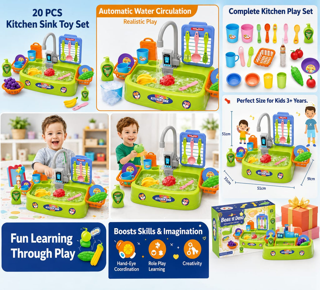 Kitchen Sink Toy for Kids – Fun & Learning Playset