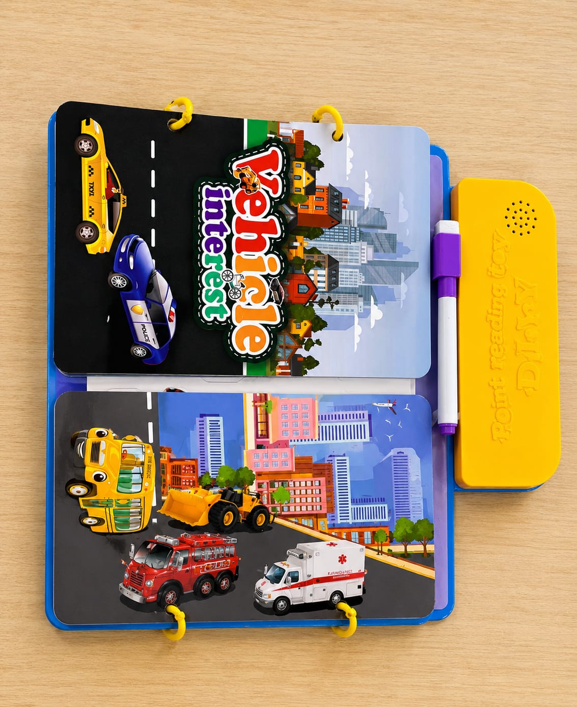 DIY Point Reading Toys – Vehicle Learning Book for Kids