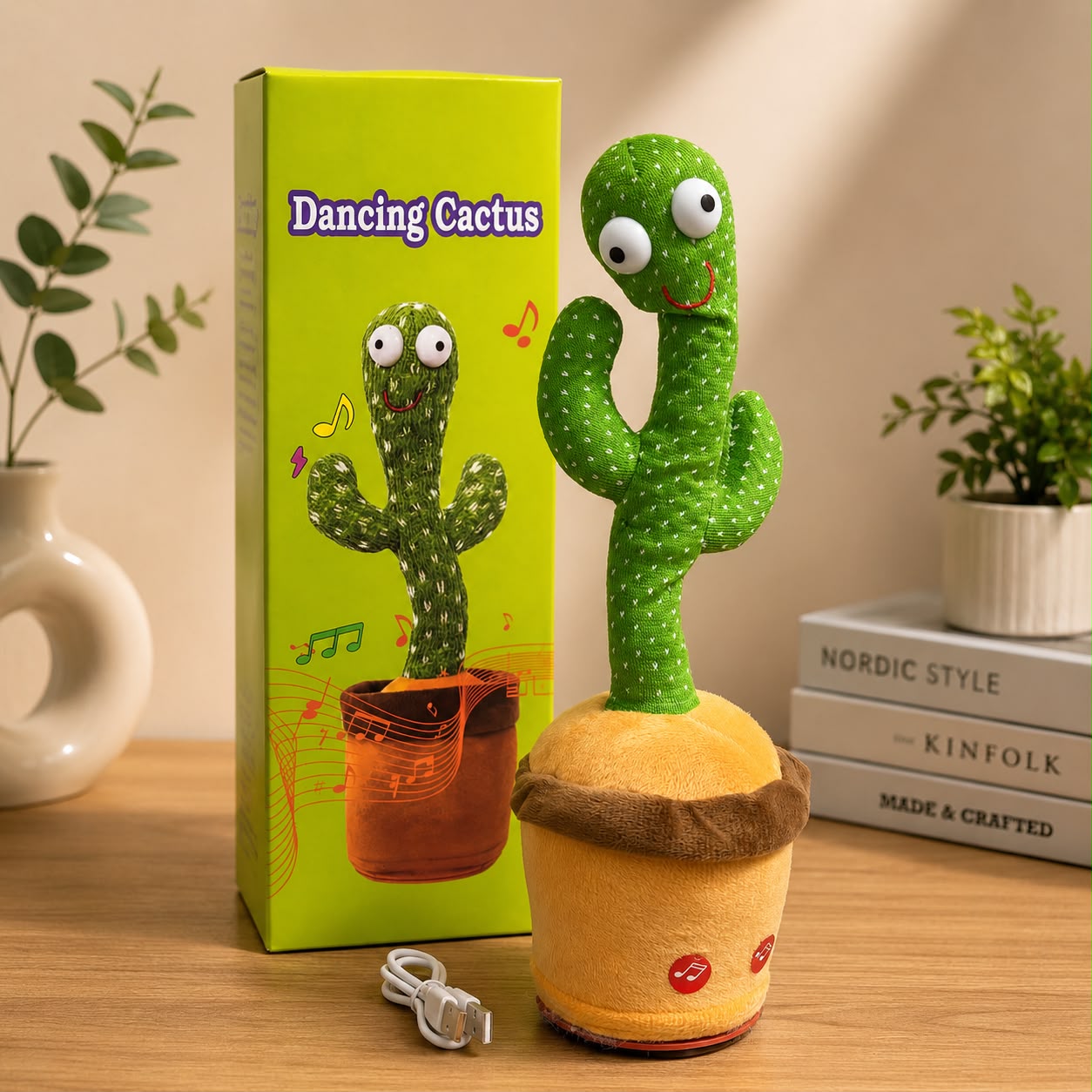 Dancing Cactus Musical Talking Plush Toy for Kids