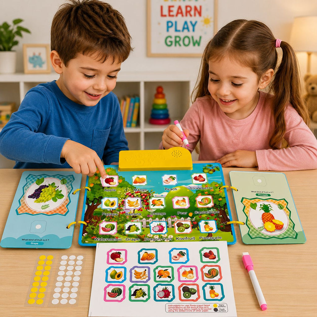 DIY Fruits Point Reading Educational Toy for Kids