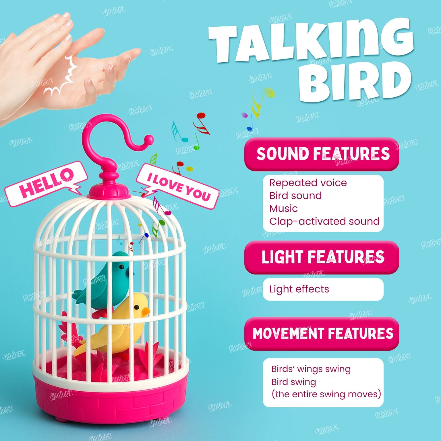 Talking Bird Toy for Kids – Interactive Voice Repeating & Fun Singing Bird